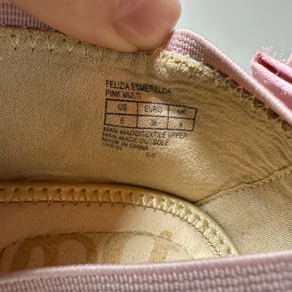 Sam Edelman Felizia Esmeralda Glitter Bow Ballet Flats - Picture 6 of 8